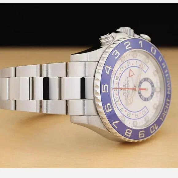 NEW CONDITION ROLEX MENS YACHT MASTER BLUE 44MM WATCH - Picture 7 of 9